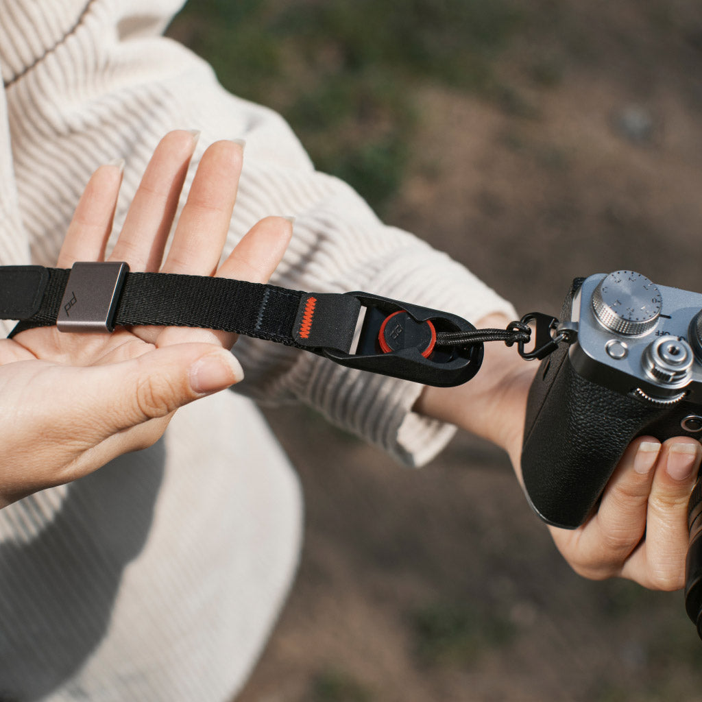 (image), black cuff connecting to camera using the anchor links system, CF-BL-3, black