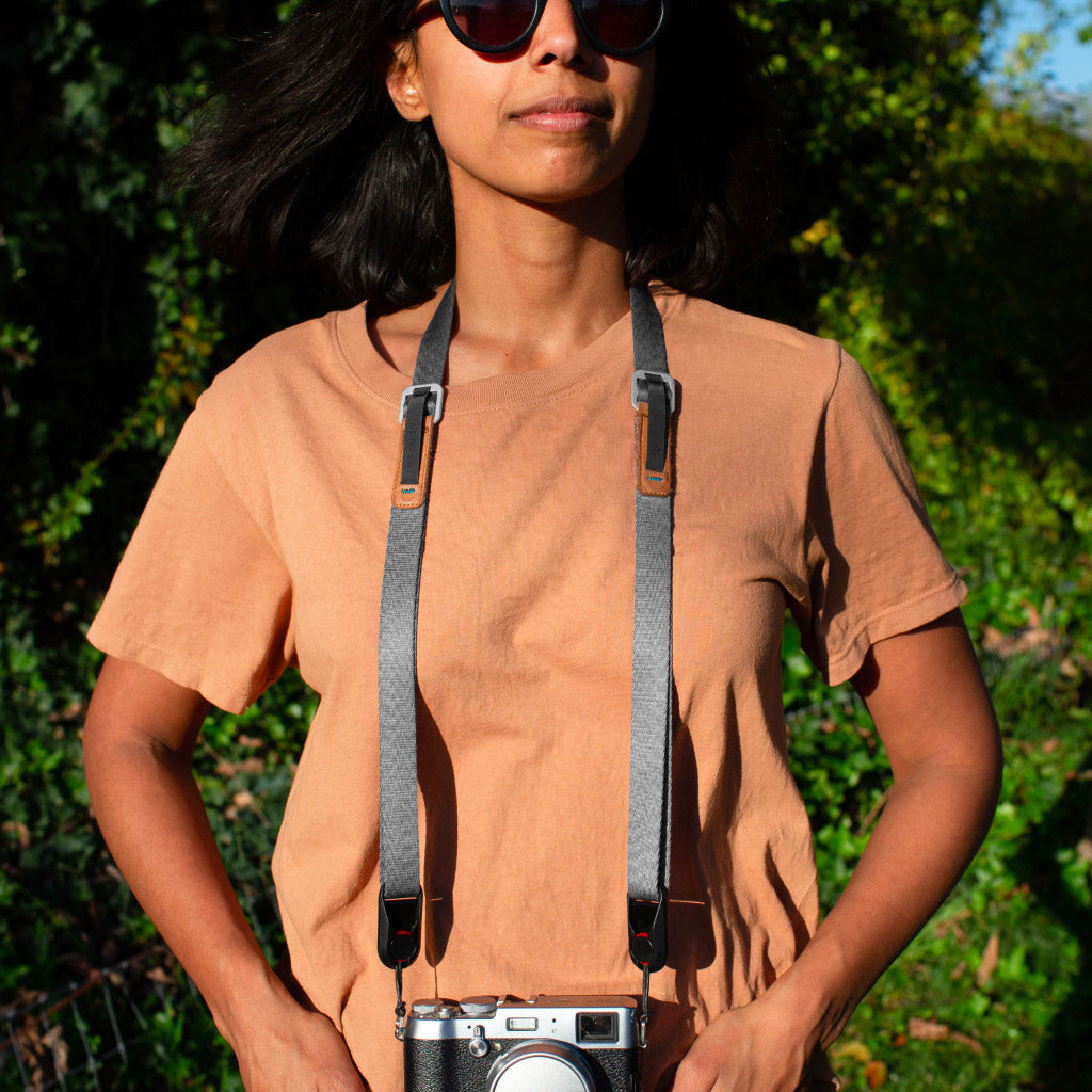 (image), Anne wearing her ash leash as neck carry,  L-AS-3, ash