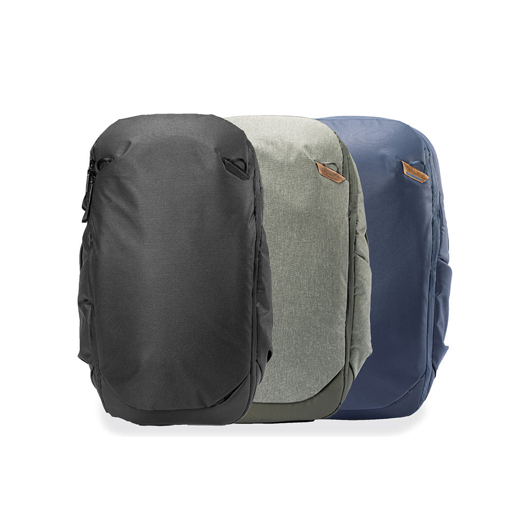 3 color ways of the 30L Travel Backpack