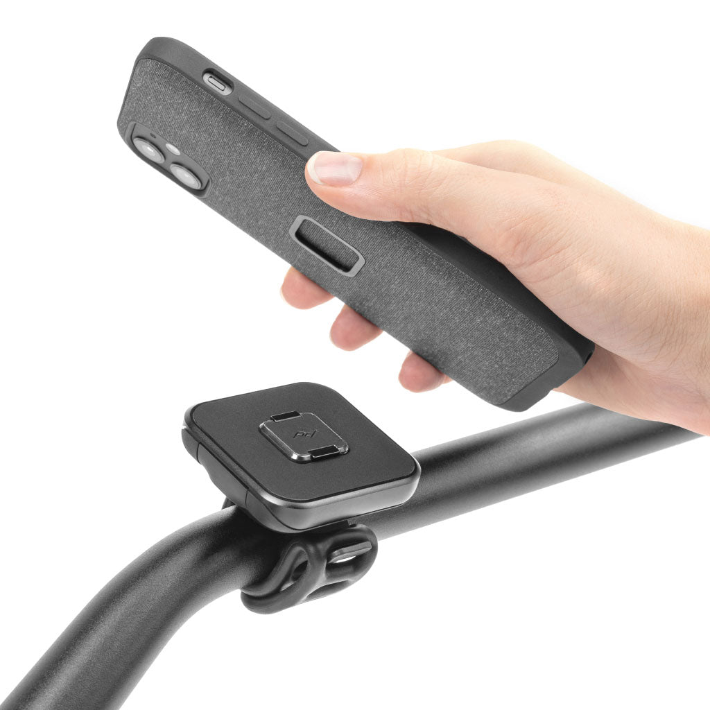 (image), Iphone with everyday case was about to attach on a universal bar mount, M-BM-AB-BK-1