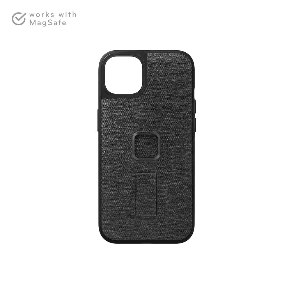 (image), A black Everyday case for iPhone 14 Plus and above with magnetic lock for mounting and a finger loop, M-LC-BA-CH-1