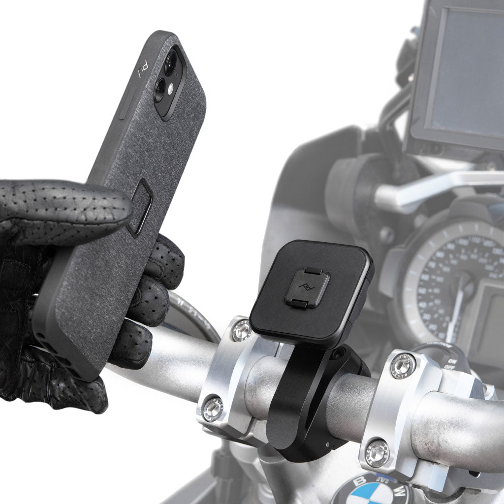 (image), Mounting mobile phone on the motorcycle bar mount, M-MM-AB-BK-1