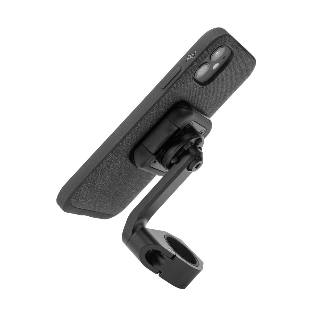 (image), Motorcycle bar mount attached to the peakdesign mobile case, M-MM-AB-BK-1