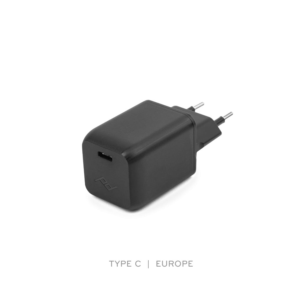 (image), Rear view of a Type C USB C black wall power adapter, M-WPA-EU-1 