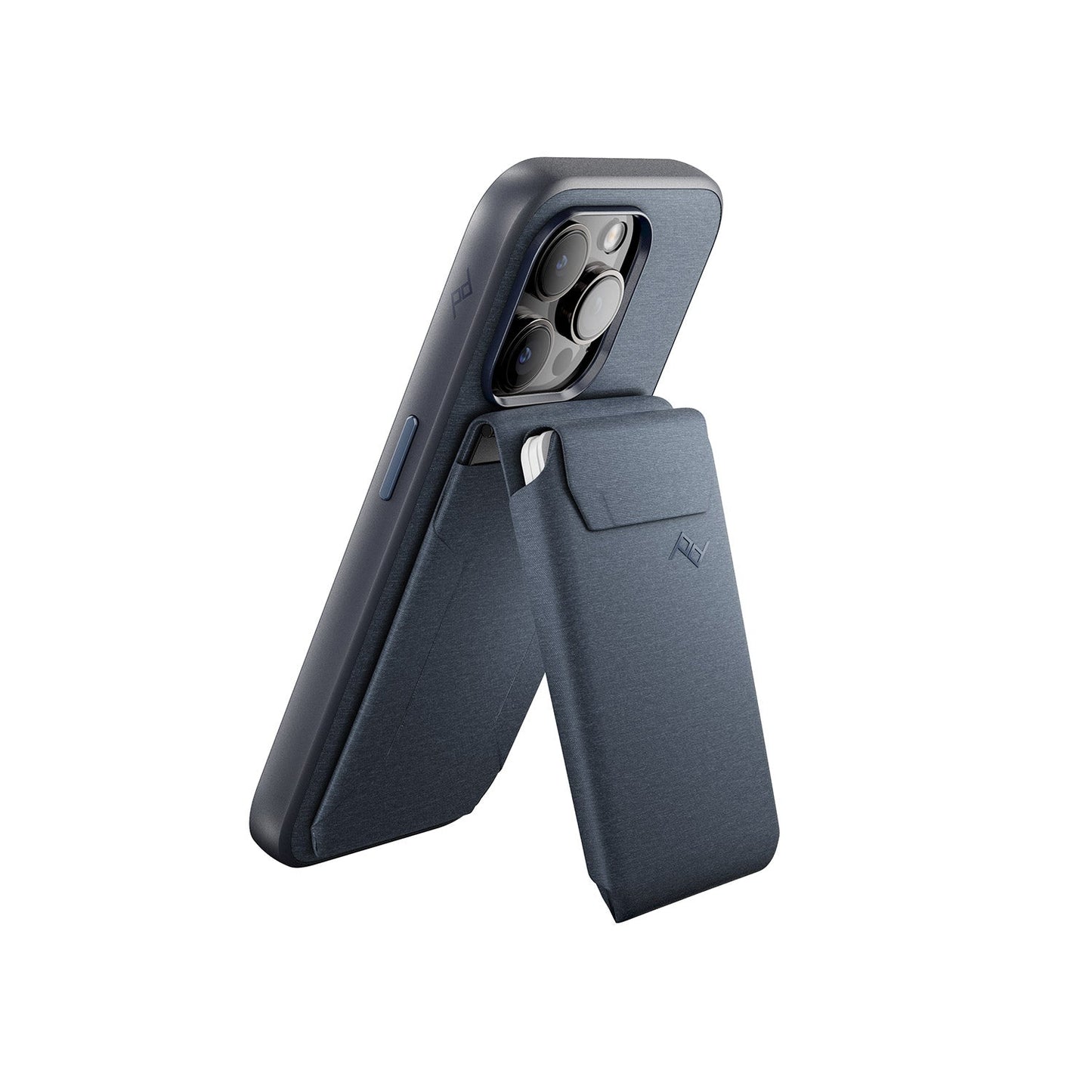 (image), An iPhone with Everyday Case attached with a stand wallet, M-WA-AB-MN-1, midnight