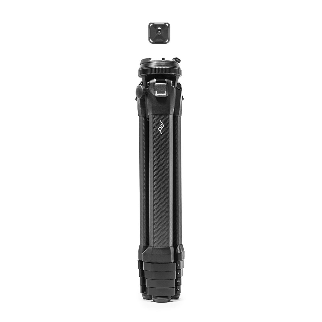 (image), Carbon Fiber Travel Tripod with the standard plate, TT-CB-5-150-CF-1, c_fiber