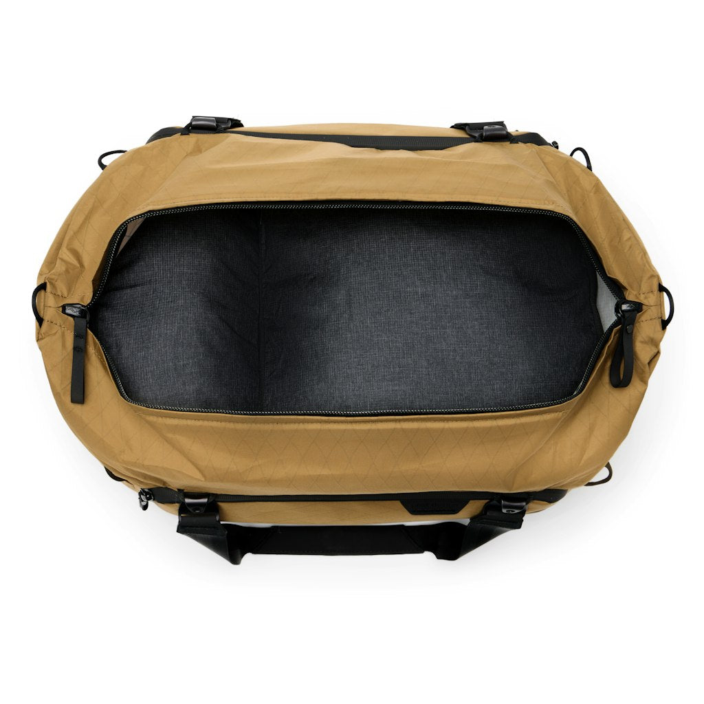 (image), 35L Coyote Travel Duffel top view, BTRD-35-CY-2, coyote