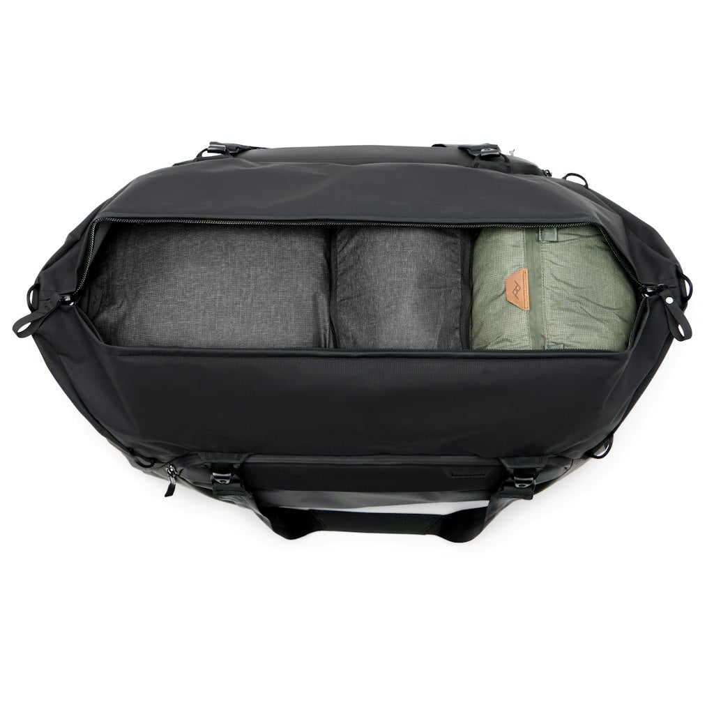 (image), inside of the bag with packing cubes and camera cube, BTRD-80-BK-1, black