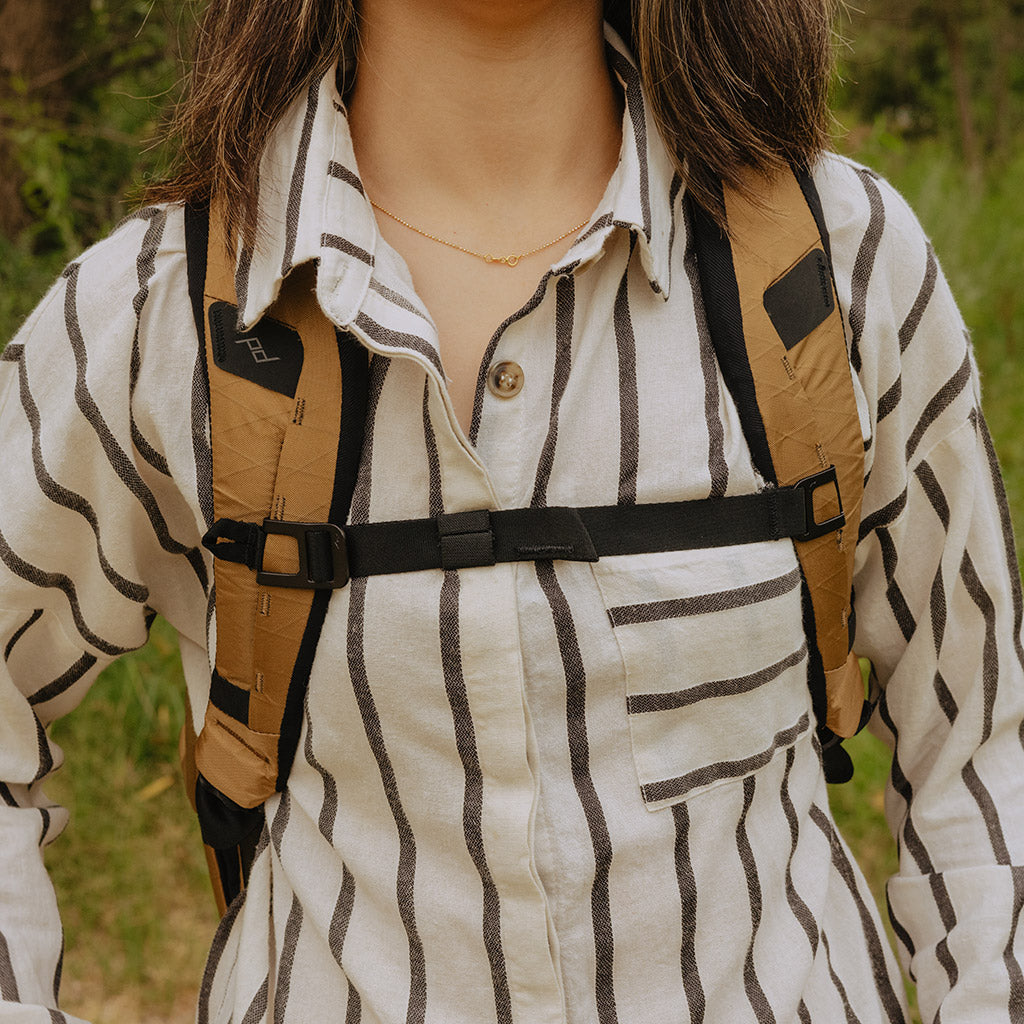 (image), Courtney wearing the Coyote 20 Liters Everyday Backpack, BEDB-20-CY-3, coyote