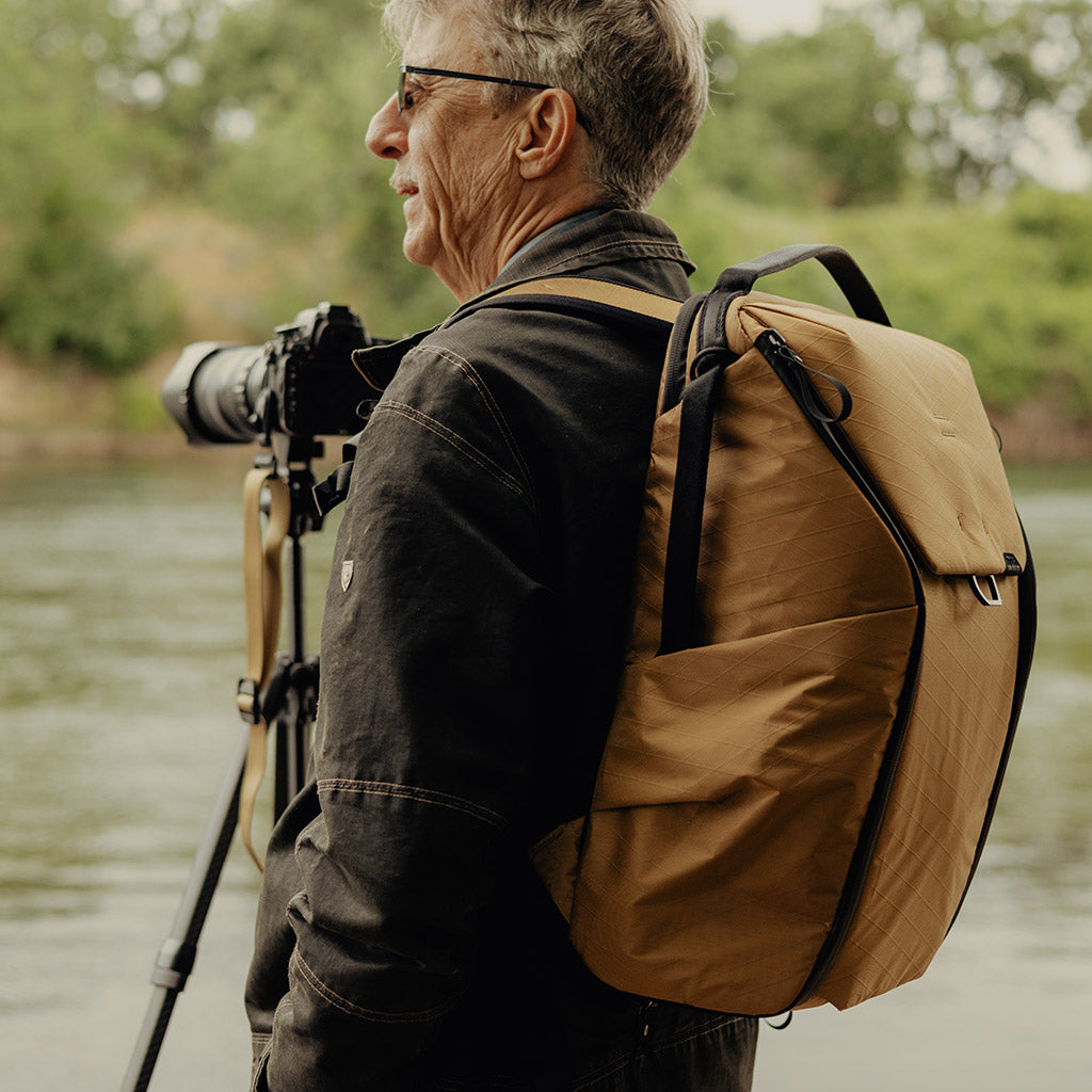 (image), Drew wearing his Coyote 30 Liters Everyday Backpack, BEDB-30-CY-3, coyote