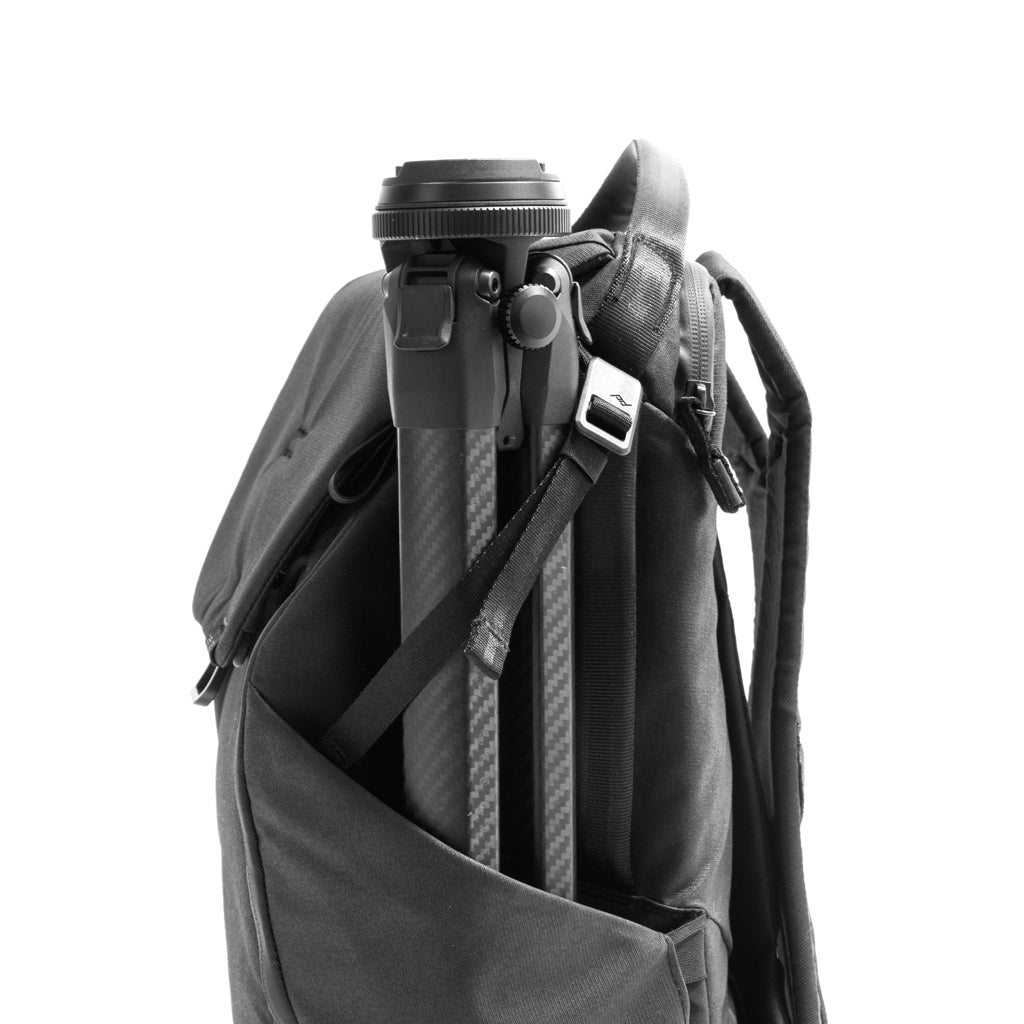 (image), Tripod fits on the expandable side pocket of the Everyday Backpack, BEDB-20-BK-2, BEDB-30-BK-2, black