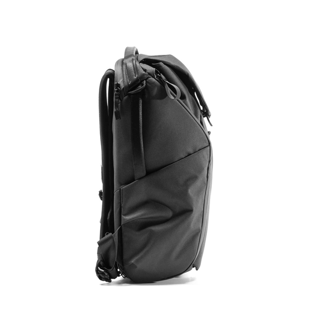 (image), Side pocket and handle of Black Everyday Backpack, BEDB-20-BK-2, BEDB-30-BK-2, black