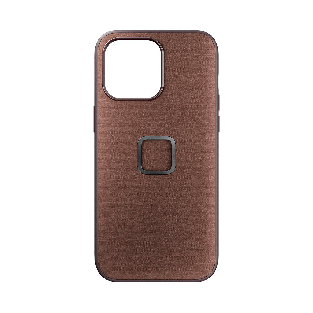 (image), A redwood colored Everyday case for iPhone 15 ProMax with magnetic lock, M-MC-BL-RD-1