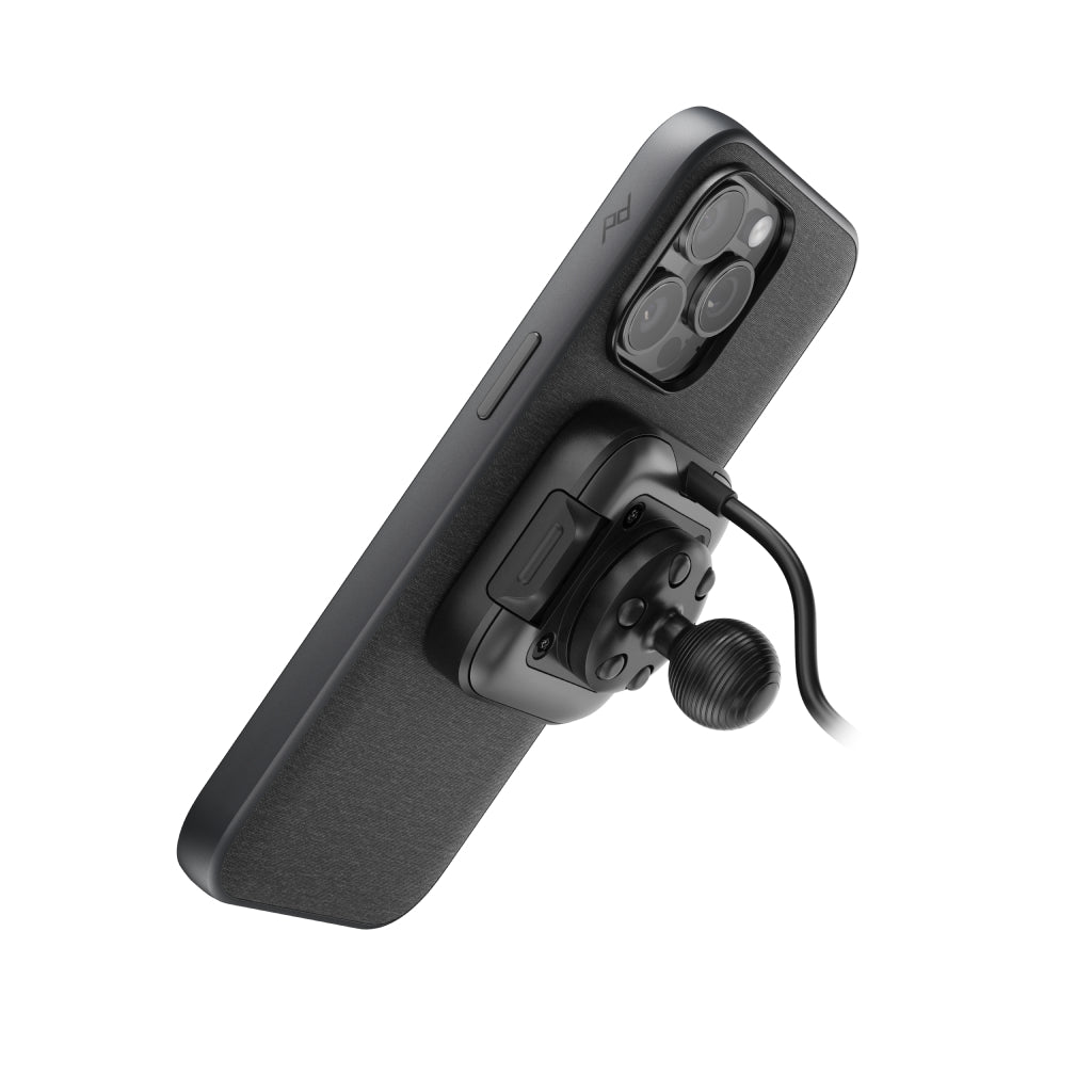 (image), 20mm Locking + Charging Ball Mount Adapter attached to mobile case, M-MM-AG-BK-1