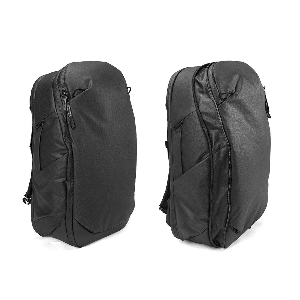 (image), Black 30L Travel Backpack when expanded, BTR-30-BK-1