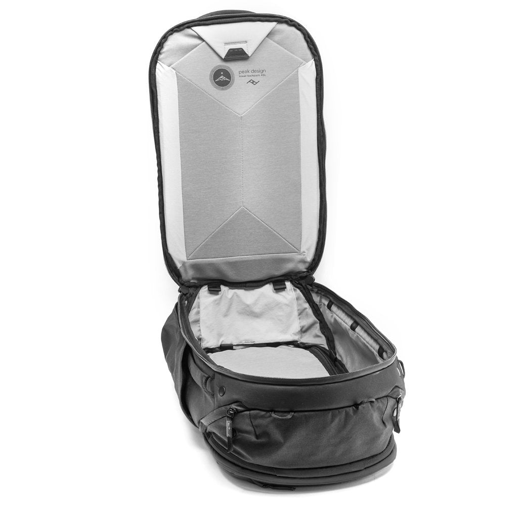 (image), Travel backpack has this spacious inside and huge capacity, BTR-45-BK-1, black