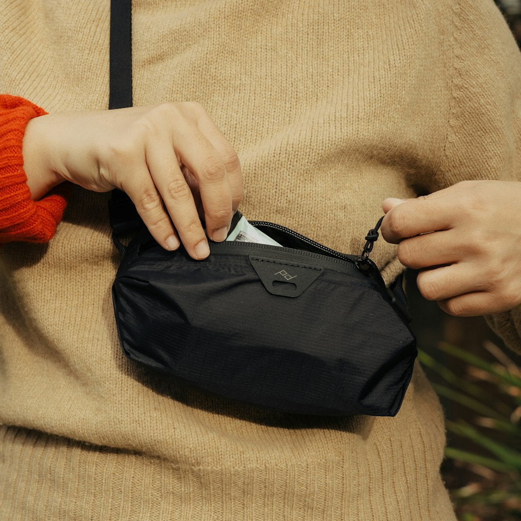 (image), A guy using the double extra small ultra light packing cube, BUP-BK-XXS-1